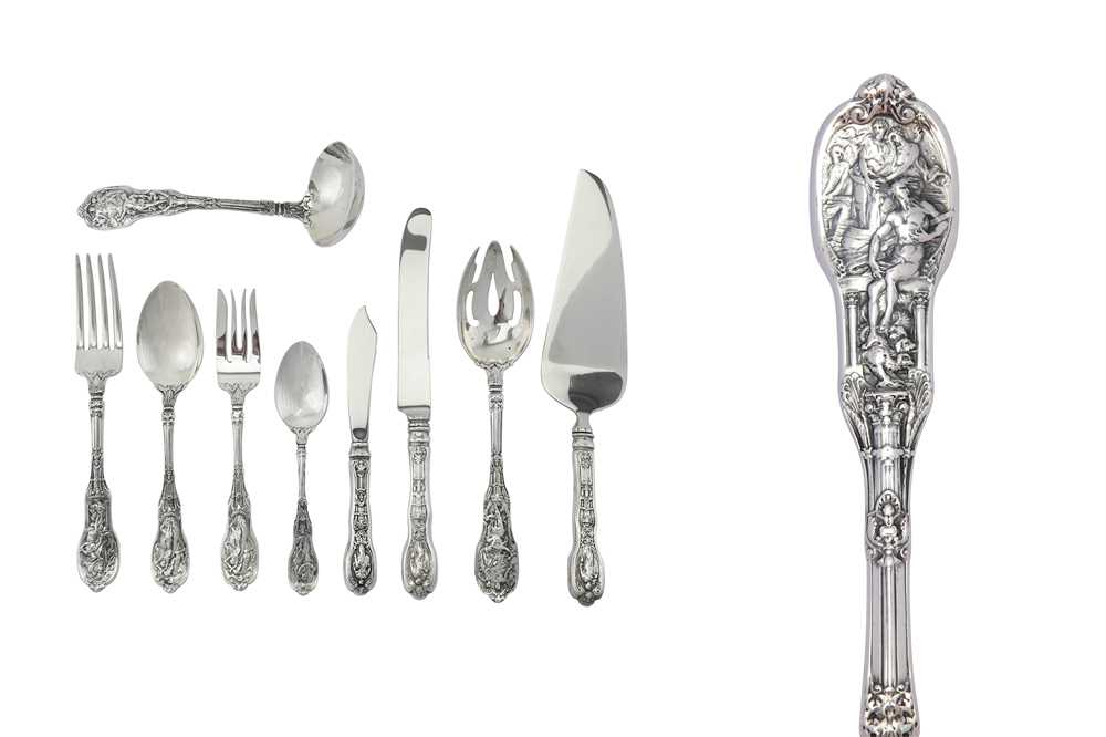 Lot 318 - Mythologique pattern - An early 20th century American sterling silver table service of flatware / canteen circa 1920 by Gorham