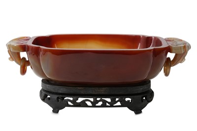 Lot 290 - A Chinese carnelian agate bowl.