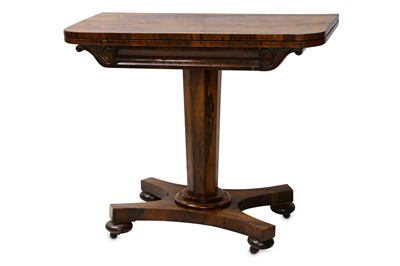Lot 294 - A William IV rosewood card table