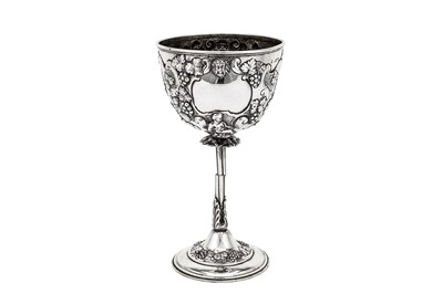 Lot 420 - A Victorian sterling silver trophy cup, London 1864 by Martin, Hall and Co