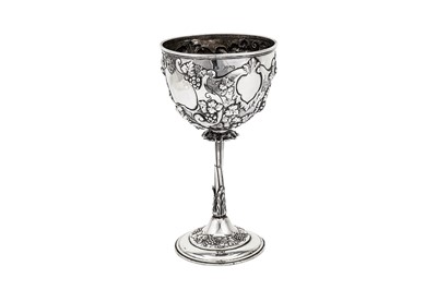 Lot 420 - A Victorian sterling silver trophy cup, London 1864 by Martin, Hall and Co