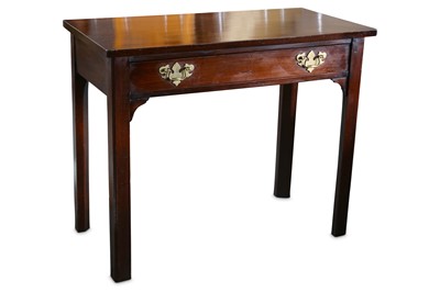 Lot 472 - A George III and later mahogany side table