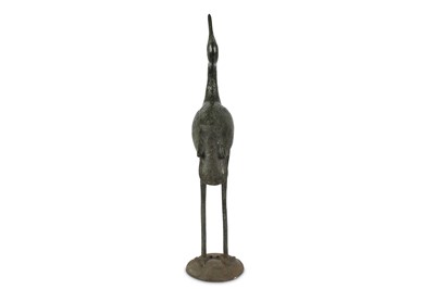 Lot 427 - A spelter free standing figure of a stork