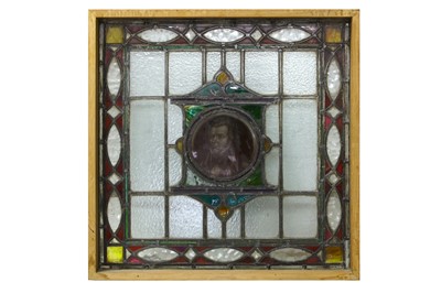 Lot 185 - A stained glass panel