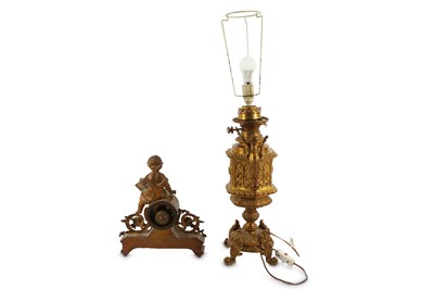 Lot 446 - A Victorian classical revival cast brass oil lamp, Hinks and Son patent burner