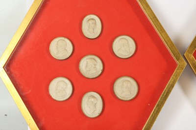 Lot 452 - A collection of 19th century Grand Tour medallic plaster cameos