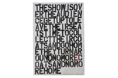 Lot 375 - Christopher Wool/ Felix Gonzalez-Torres 'Untitled (The Show Is Over)'