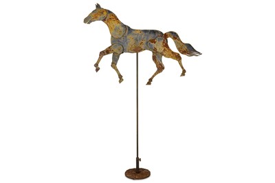 Lot 104 - A RARE 20TH CENTURY IRON ARTICULATED LAY FIGURE OF A HORSE