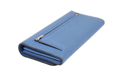 Lot 108 - Mulberry Porcelain Blue Leather Long Wallet