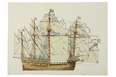 Lot 170 - Ridley (Trevor) A collection of eleven ship illustrations