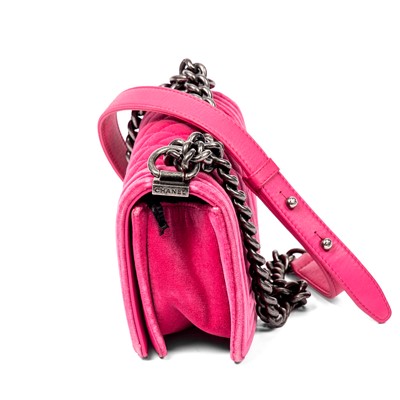 Lot 36 - Chanel Pink Small Boy Bag