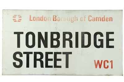 Lot 176 - Sign.- A London Borough of Camden enamel sign.- 'Tonbridge Street WC1'