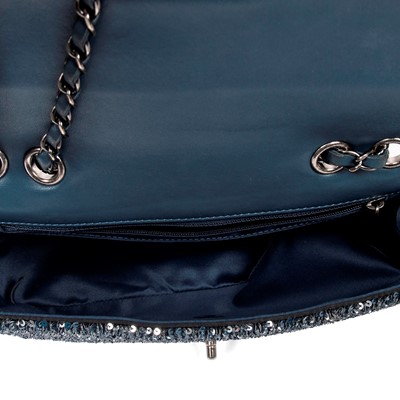 Lot 217 - Chanel Blue Sequin Coco Cuba Medium Flap Bag
