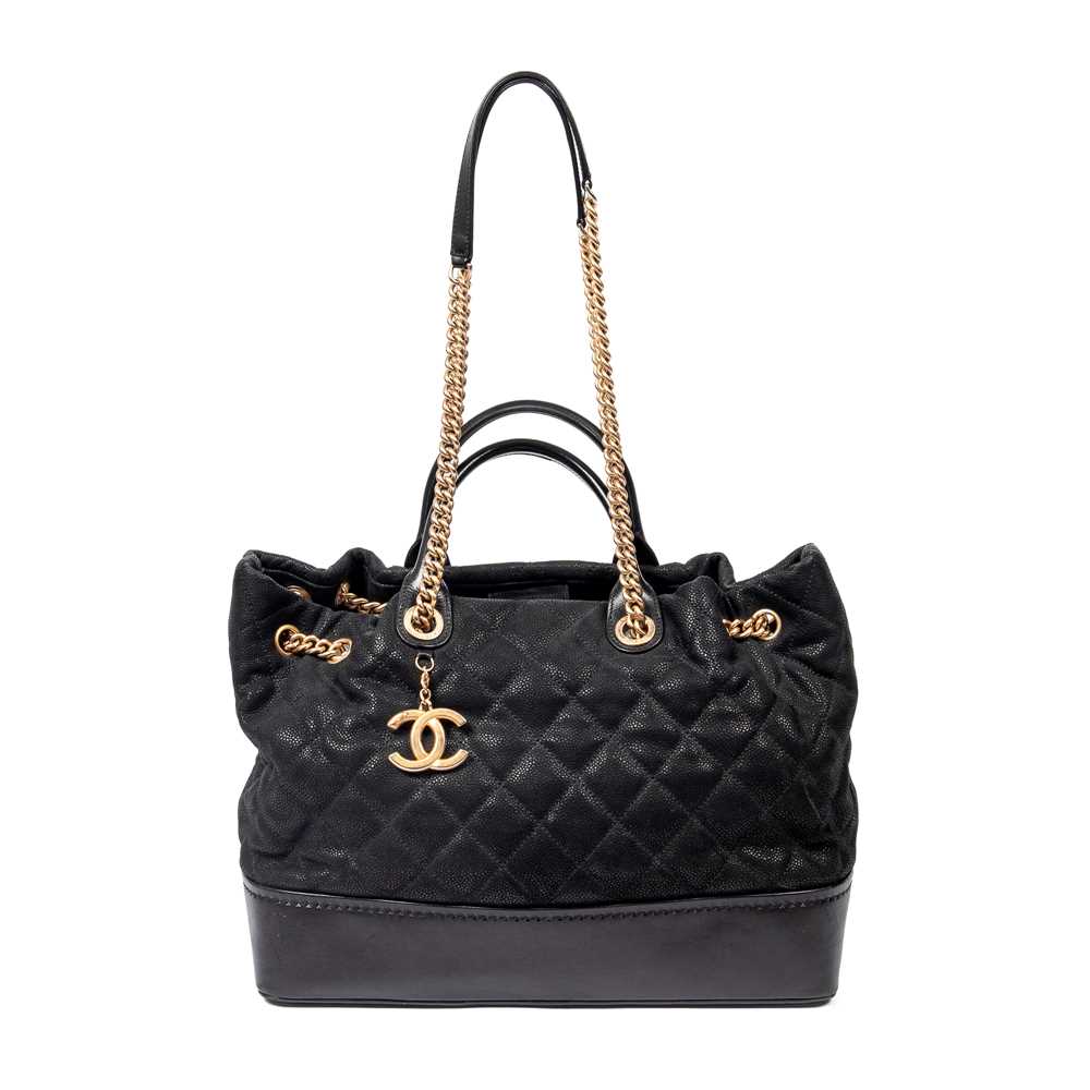 Chanel Black Leather Globetrotter Bag