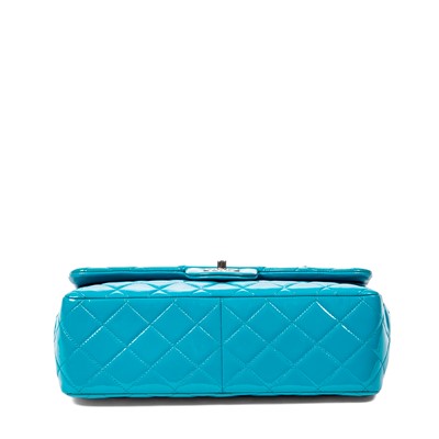 Lot 215 - Chanel Turquoise Blue Jumbo Double Flap Bag