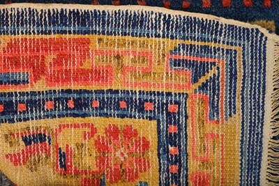 Lot 27 - A PAIR OF DOUBLE SETTED TIBETAN TEMPLE RUGS