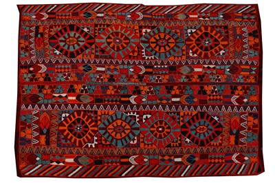 Lot 520 - A Turkoman nomadic kilim rug