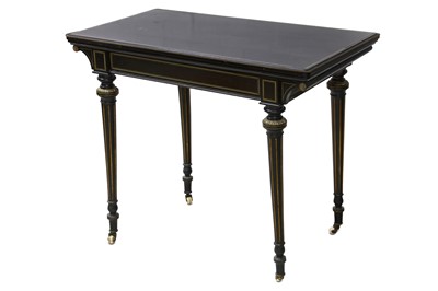 Lot 561 - An Edwards & Roberts Aesthetic Movement ebonised card table