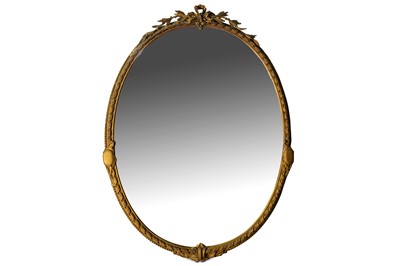 Lot 564 - A Victorian oval gilt wall mirror