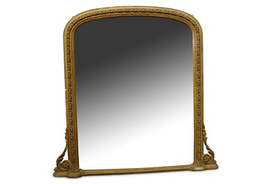 Lot 565 - A Victorian gilt framed overmantel mirror