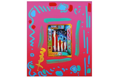 Lot 288 - Peter Max (German-American, b.1937), 'Flag With Heart'