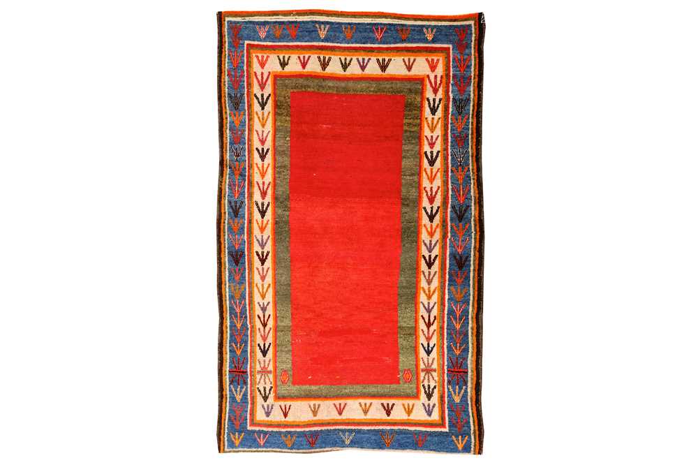 Lot 36 - AN UNUSUAL GABBEH RUG, SOUTH-WEST PERSIA