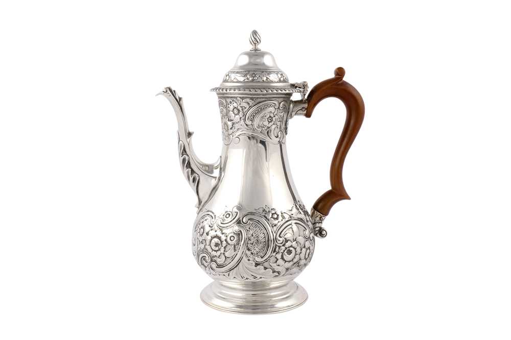 Lot 31 - A Victorian sterling silver Bachelor's coffee pot