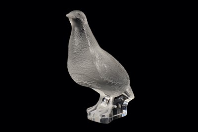 Lot 82 - A Lalique frosted glass figure of a partridge 'Pedrix Debout'
