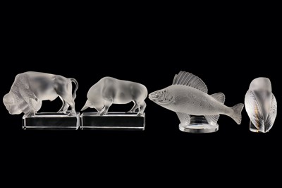 Lot 83 - A group of Lalique frosted glass animal figures