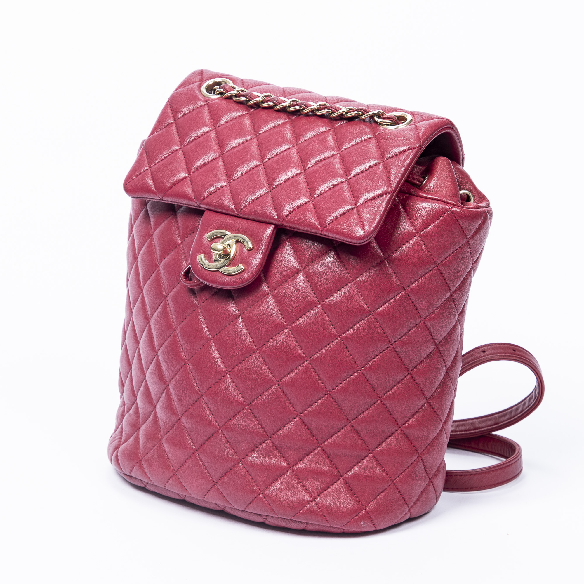 CHANEL Lambskin Quilted Mini Urban Spirit Backpack Pink 685876