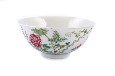 Lot 195 - A Chinese famille rose 'flowers' bowl.