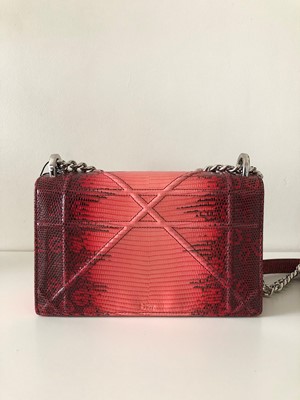 Christian Dior Diorama Flap Bag Studded Leather Small Red 2203916