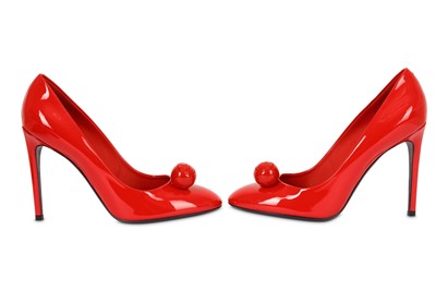 Lot 23 - Louis Vuitton Red Patent Leather Betty Pumps - Size 39