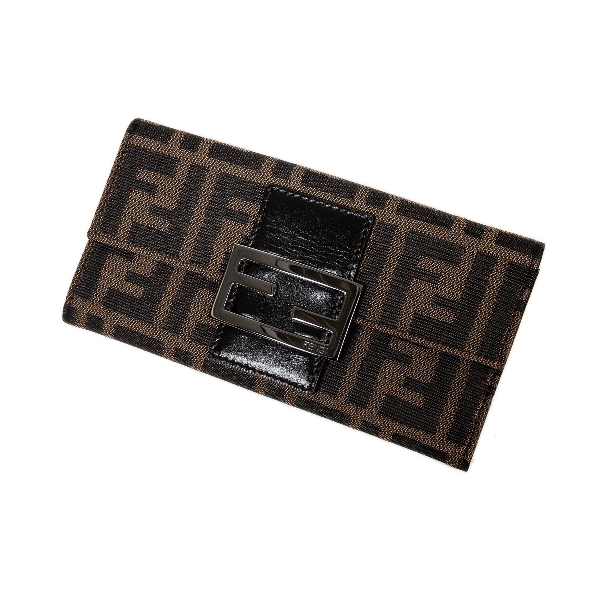 fendi zucca print wallet