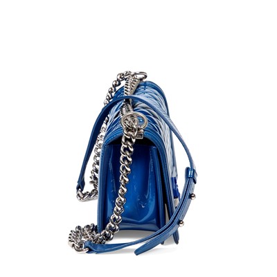 Lot 212 - Chanel Marine Blue Medium Boy Bag