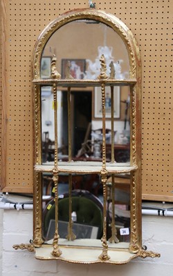 Lot 34 - An antique carved and giltwood mirror backed,...