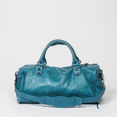 Lot 225 - Balenciaga Turquoise Blue Leather Twiggy Bag