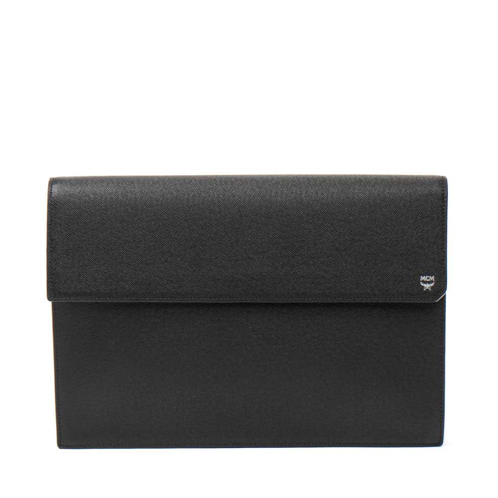 Lot 370 - MCM Black Small Leather Brick Document Case