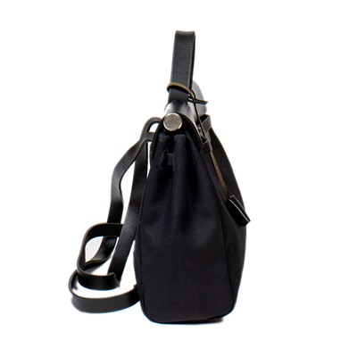 Lot 331 - Hermes Black Canvas and Leather Herbag Backpack PM