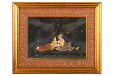 Lot 268 - Three late 20th Century Mughal revival gouache paintings