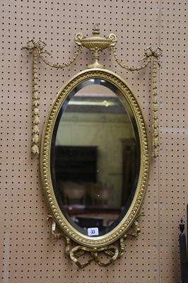 Lot 33 - A good Georgian style gilt framed oval...