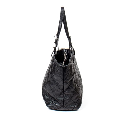 Lot 353 - Chanel Black Leather On The Road Tote