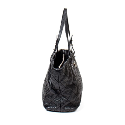 Lot 353 - Chanel Black Leather On The Road Tote