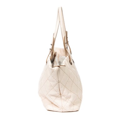 Lot 113 - Chanel Ivory Leather On The Road Tote