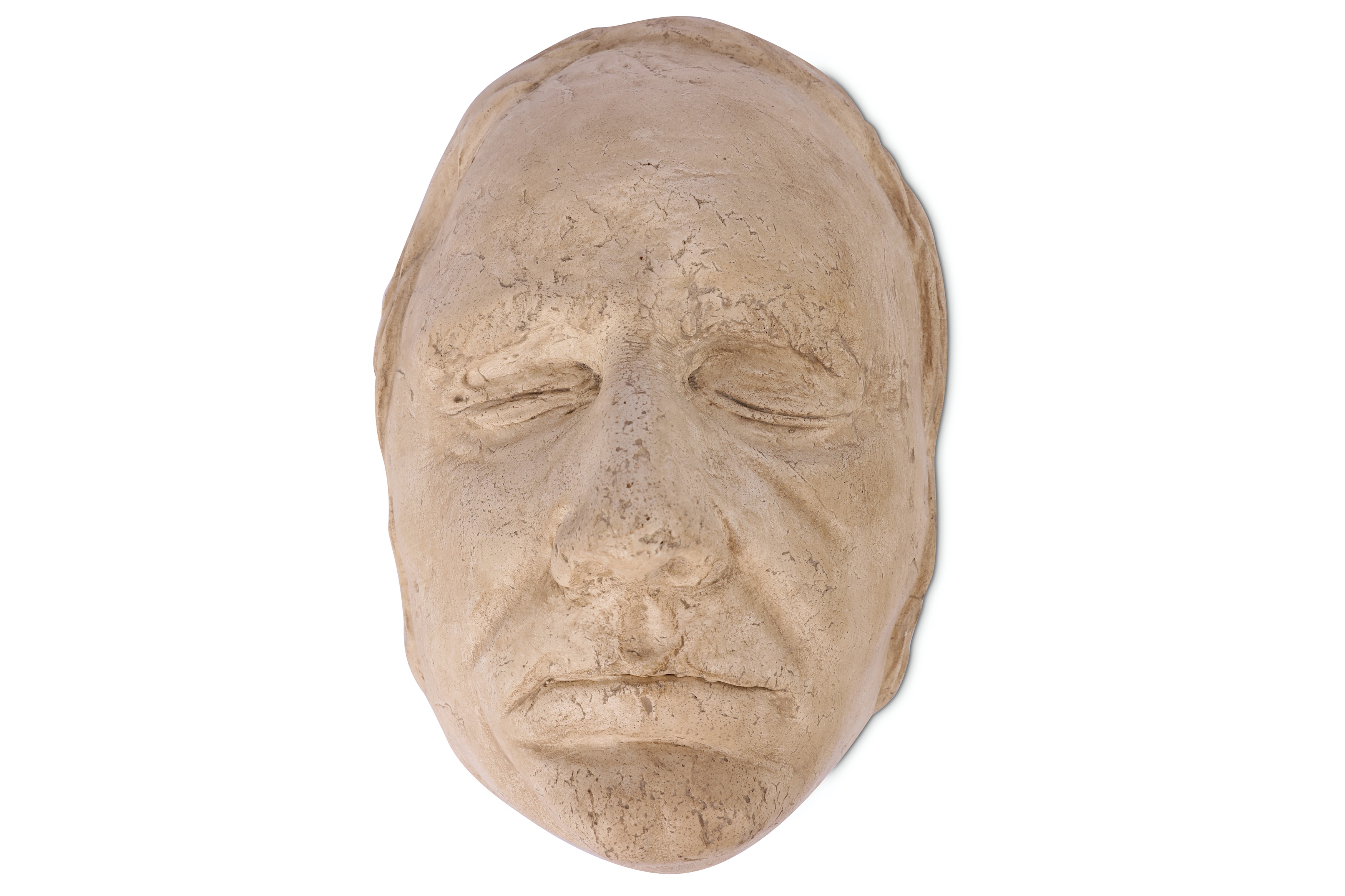 Lot 24 - A PAIR OF PLASTER DEATH MASKS OF BURKE AND