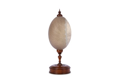 Lot 38 - A 19TH CENTURY CARVED EMU EGG, c.1870