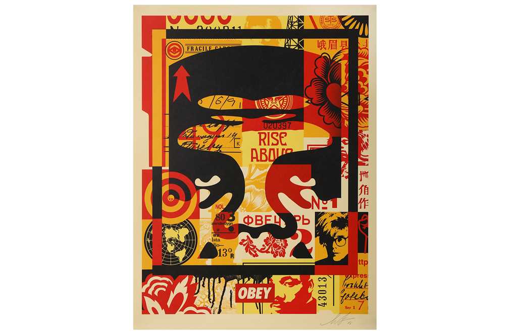 Lot 76 - Shepard Fairey (American, b.1970), 'OBEY Three Faces Collage no.1'
