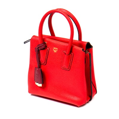 Lot 15 - MCM Red Milla Mini Satchel Bag