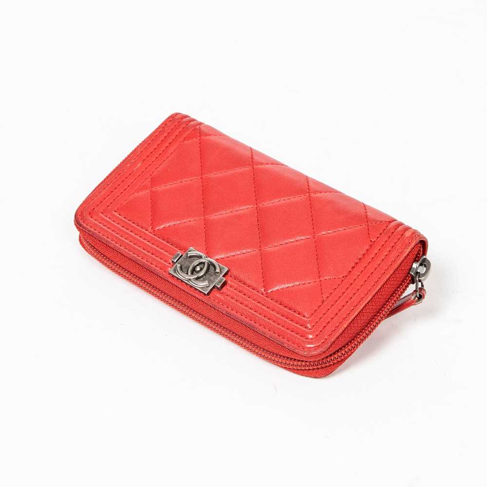 Lot 26 - Chanel Red Boy Wallet