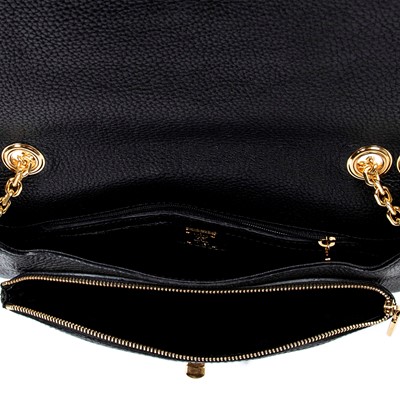 Lot 319 - MCM Black Leather Flap Bag